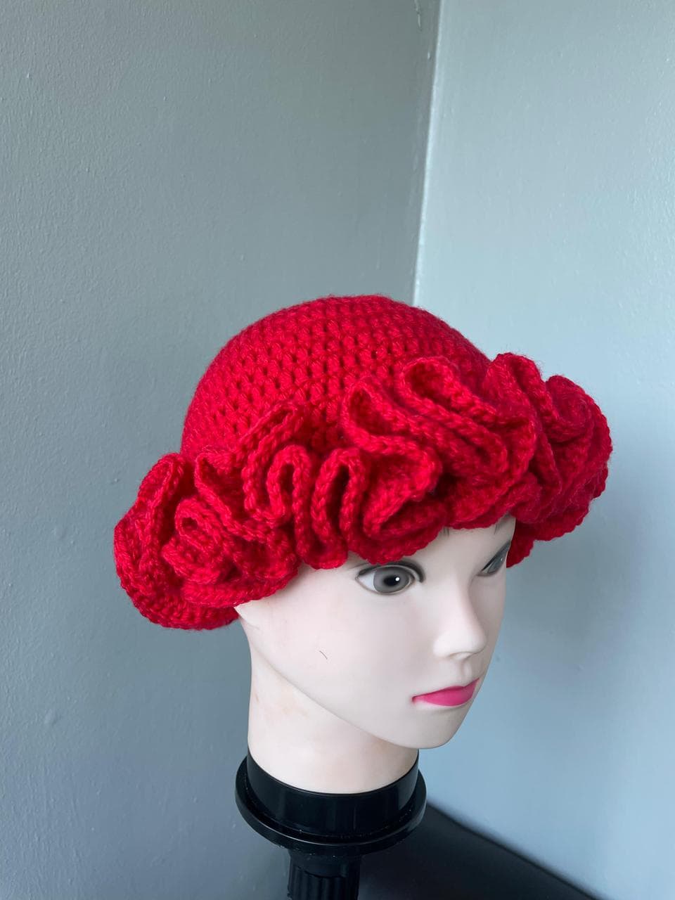 Red Ruffle Hat